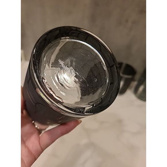 Georges Briard Double Old Fashion Glasses Art Deco Gray Geometric Design MCM (5) - Picture 14 of 16